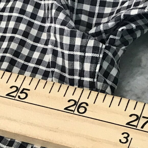 Robert Graham Shirt Mens 3XL Black White Check Classic Long Sleeve Flip Cuff - Picture 9 of 12